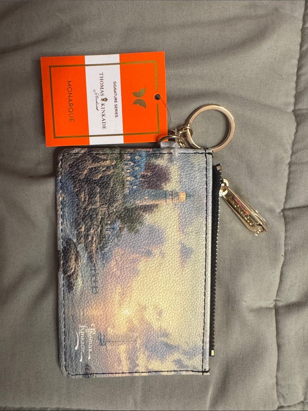 Thomas Kinkade Coastal Key & Card Holder in Blue, Gray, Gold